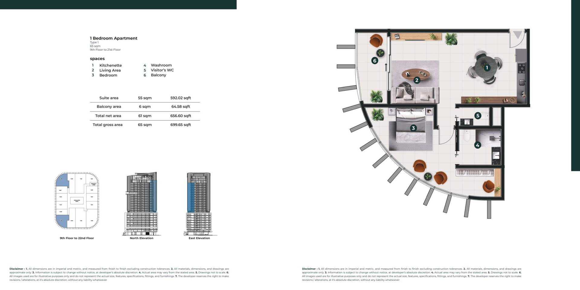 1 Bedroom Apartment
